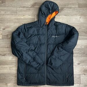 Eddie Bauer - Navy Puffer Jacket - Size XL